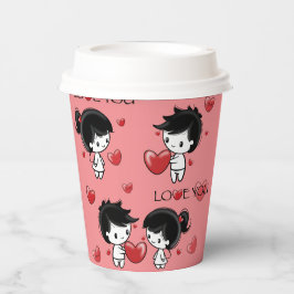 Vasos De Papel Paper cup for Valentine's Day