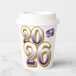 Vasos De Papel Paper cup-Happy New Year 2026 Tableware Set