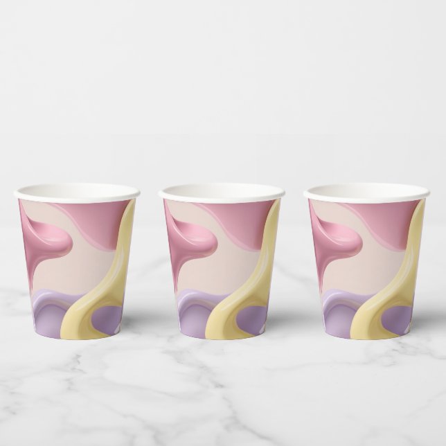 Vasos De Papel Paper cup in stylish abstract graphic (Multi)