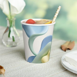 Vasos De Papel Paper cup in stylish abstract graphic