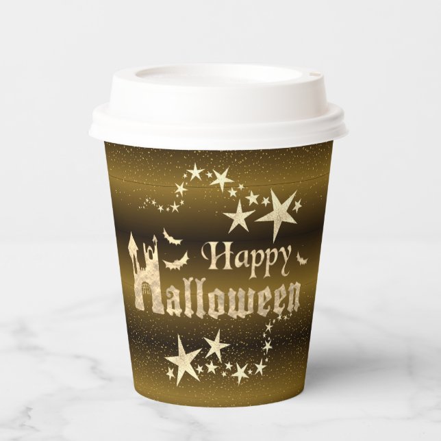 Vasos De Papel Paper cup  para Halloween marrón (Anverso)