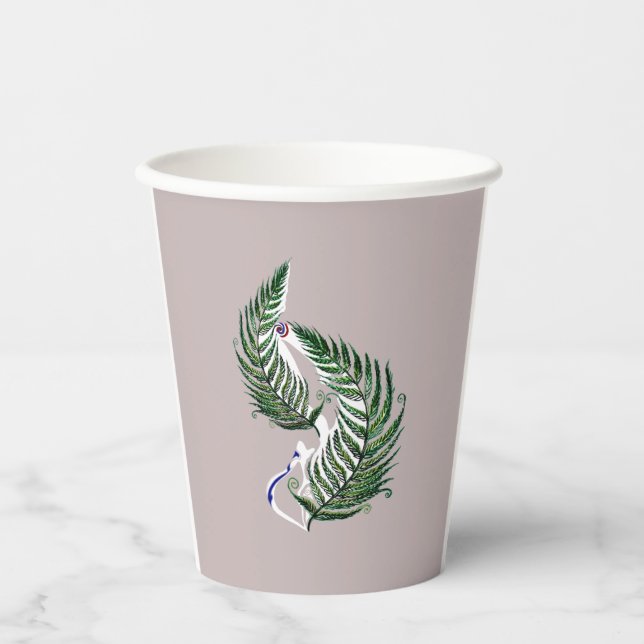 Vasos De Papel Paper cup Party Aotearoa NZ Country Fern  (Anverso)