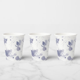 Vasos De Papel Paper Cups (236 ml) - Blue Pattern
