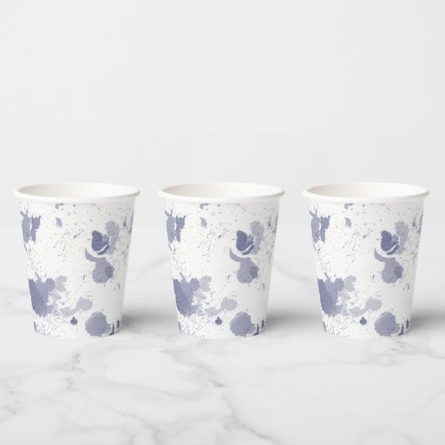 Vasos De Papel Paper Cups (236 ml) - Blue Pattern (Multi)