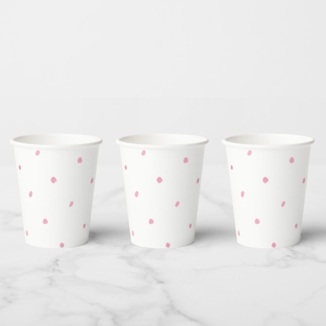 Vasos De Papel Paper Cups (236 ml) - Pink Dots (Multi)