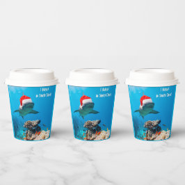 Vasos De Papel Paper cups, Shark Christmas