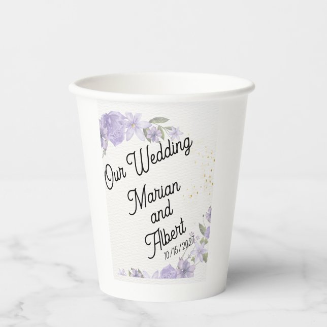 Vasos De Papel papercup for wedding (Anverso)