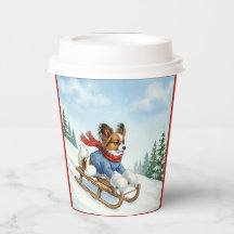 Papillon Sledding, Paper Cups