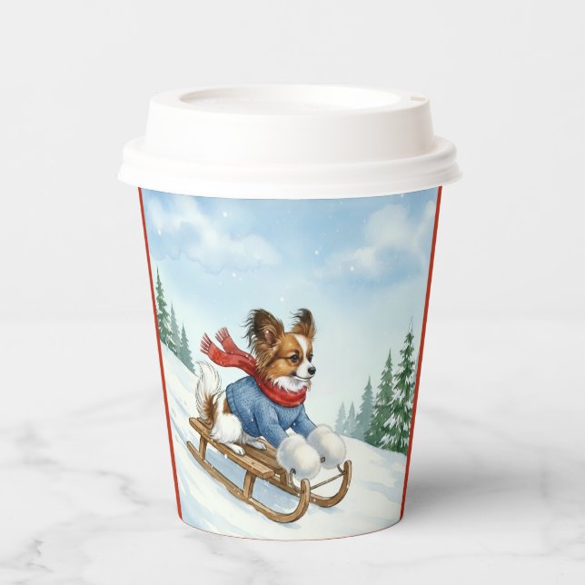 Vasos De Papel Papillon Sledding, Paper Cups (Anverso)