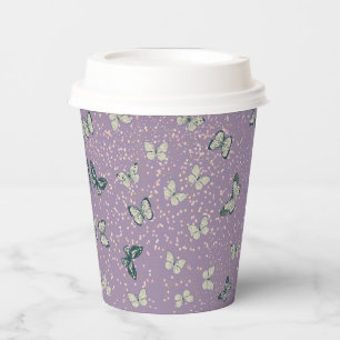 Vasos De Papel Papilón morado