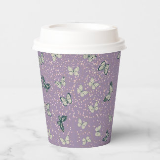 Vasos De Papel Papilón morado