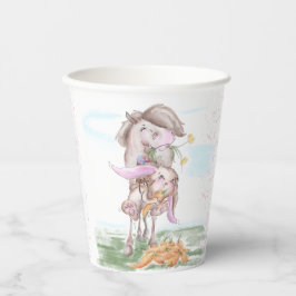 Vasos De Papel Pappbecher für Osterparty mit Pferd und Osterhase