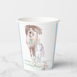 Vasos De Papel Pappbecher Osterparty mit Pferd und Osterhase