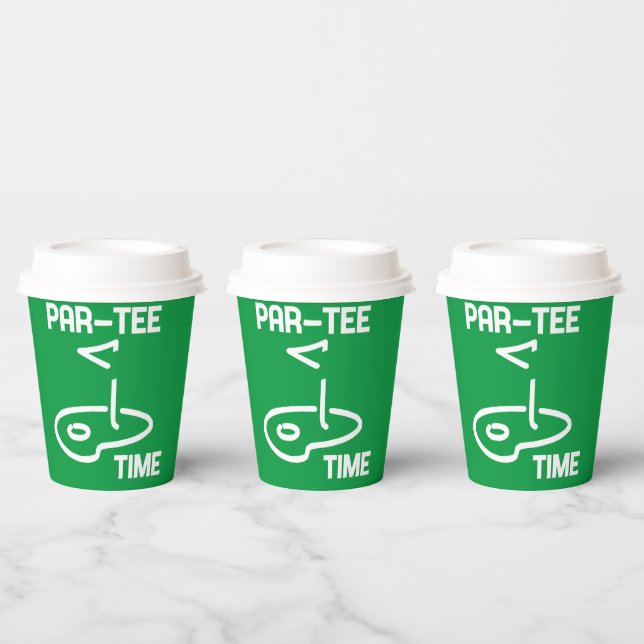 Vasos De Papel Par-Tee Time White (Multi)