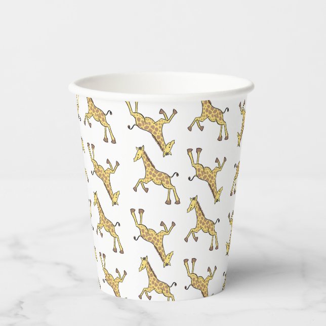 Vasos de papel para baby shower con patrón de jira (Anverso)