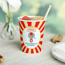 Vasos de papel para baby shower de Circus Baby