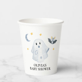 Vasos de papel para baby shower de Halloween Ghost