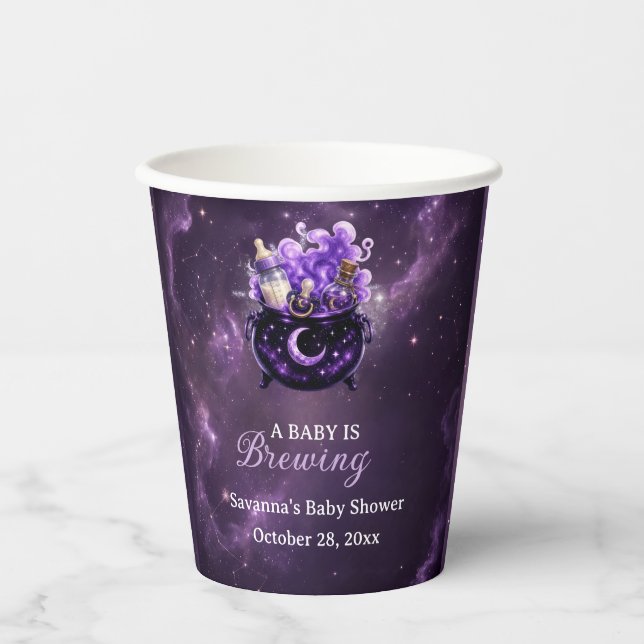Vasos de Papel para Baby Shower de Halloween 'Un B (Anverso)