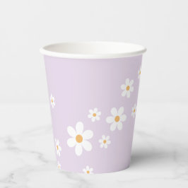 Vasos de papel para baby shower de lavanda Retro D