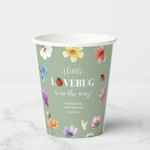 Vasos de papel para baby shower de Wildflower Love