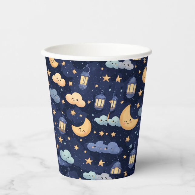 Vasos de papel para baby shower islámico | Fiesta  (Anverso)