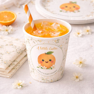Vasos de Papel para Baby Shower Un Pequeño Cutiño