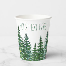 Vasos de papel para boda al aire libre con bosque