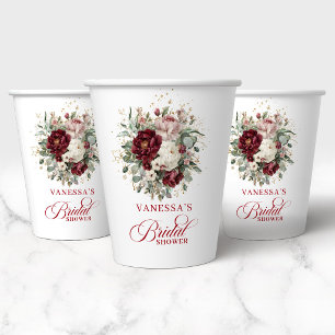 Vasos de Papel para Brindis Nupcial Chic Marsala F