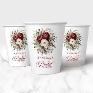 Vasos de Papel para Brindis Nupcial Glam Marsala F