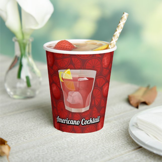 Vasos de papel para cóctel Americano (in situ)