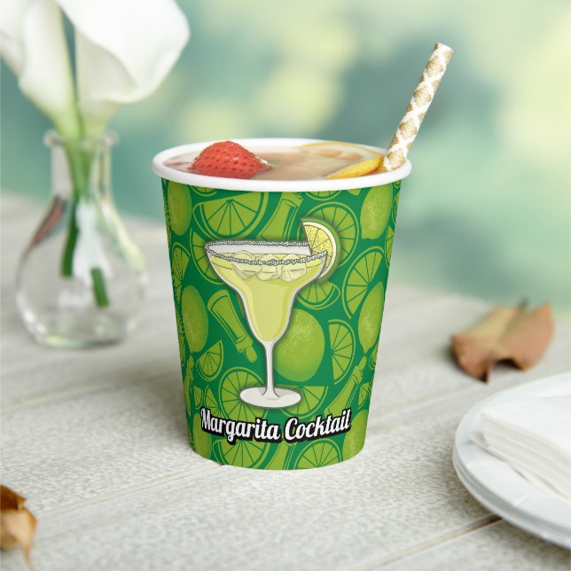 Vasos de papel para cóctel Margarita (in situ)