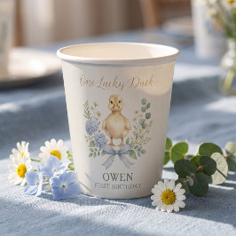 Vasos de papel para cumpleaños de niños Un Pato Af