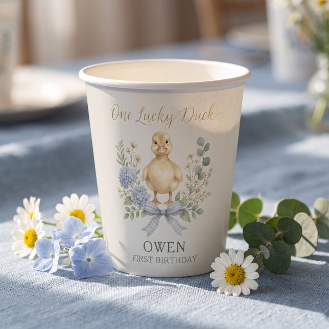 Vasos de papel para cumpleaños de niños Un Pato Af (Subido por el creador)