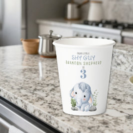 Vasos de papel para cumpleaños de Shy Guy