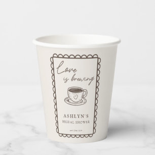 Vasos de Papel para Desayuno de Boda con Tema de C