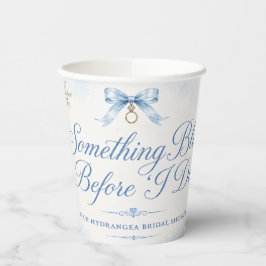Vasos de Papel para Despedida de Soltera Algo Azul