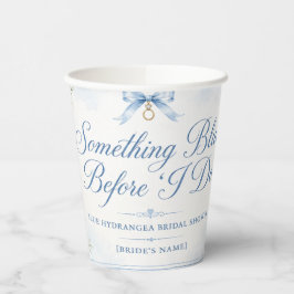 Vasos de Papel para Despedida de Soltera Algo Azul