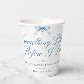 Vasos de Papel para Despedida de Soltera Algo Azul