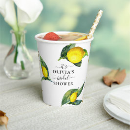 Vasos de papel para despedida de soltera con hojas