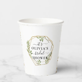 Vasos de papel para despedida de soltera geométric