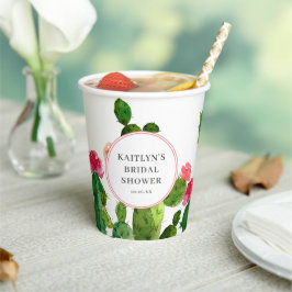 Vasos de papel para despedida de soltera Jardín de
