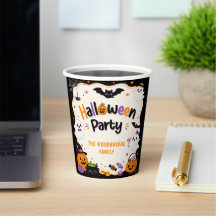 Vasos de papel para disfraces coloridos de Hallowe