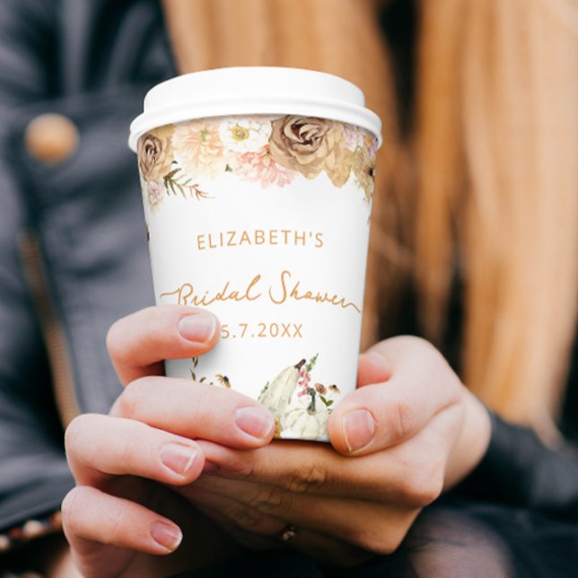 Vasos de papel para ducha de novia Floral de calab (Subido por el creador)