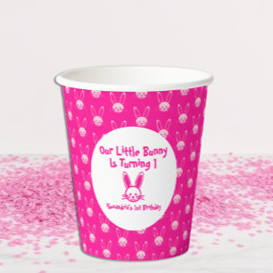 Vasos de papel para el 1er cumpleaños de Little Bu