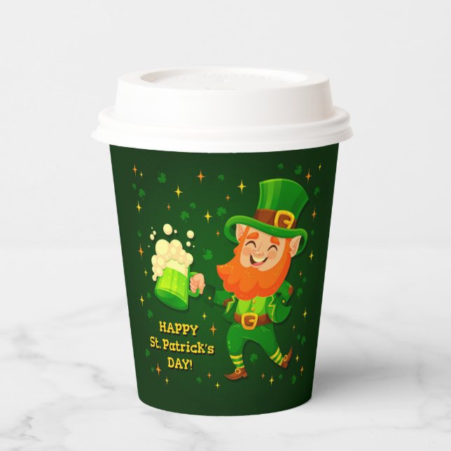 Vasos de papel para el día de San Patricio (Izquierda)