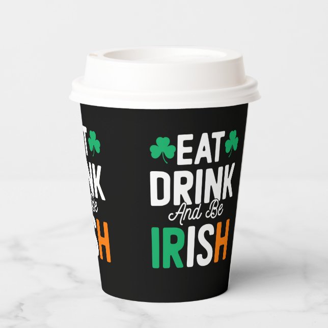 Vasos de papel para el día de San Patricio (Reverso )