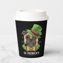 Vasos de papel para el Día de San Patricio