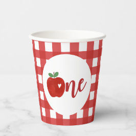 Vasos de papel para el primer cumpleaños de la Nen