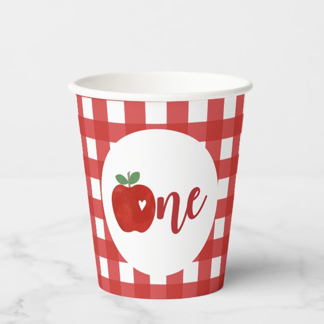 Vasos de papel para el primer cumpleaños de la Nen (Anverso)