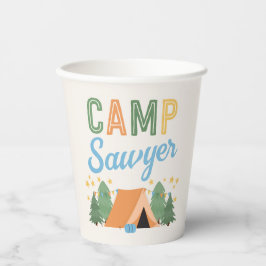 Vasos de papel para fiesta de camping de niños